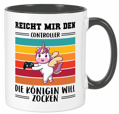Die königin will Zocken | Gamerin Zockering Gaming lustiger Spruch Geschenk Tasse