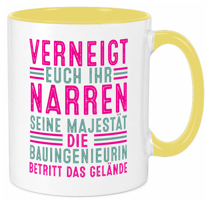 Verneigt euch: Bauingenieurin | Ingenieurin Geschenkidee Humor Tasse