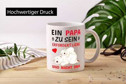 Papa sein | Stiefvater Tasse Liebe nicht DNA Kinder Geschenkidee Familie Humor