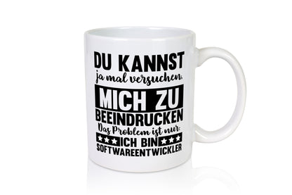 Versuch mich zu beeindrucken, bin Softwareentwickler | IT Humor Geschenkidee
