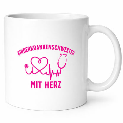 Kinderkrankenschwester mit Herz | Herzschlag Geschenkidee Humor Tasse