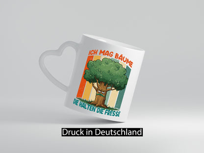Ich mag Bäume die halten Fresse | v2 lustig Humor Geschenkidee Geschenk Tasse