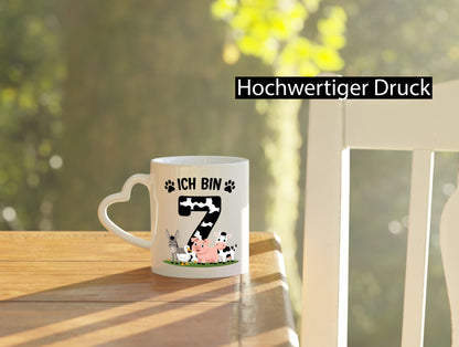 7 Geburtstag | Jahre Farmer Kind lustiger Spruch Geschenk Geschenkidee Tasse