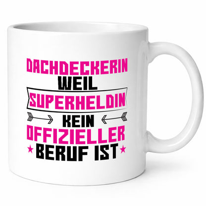 Superheldin Dachdeckerin | Dachbau Hausbau Humor Geschenkidee Tasse