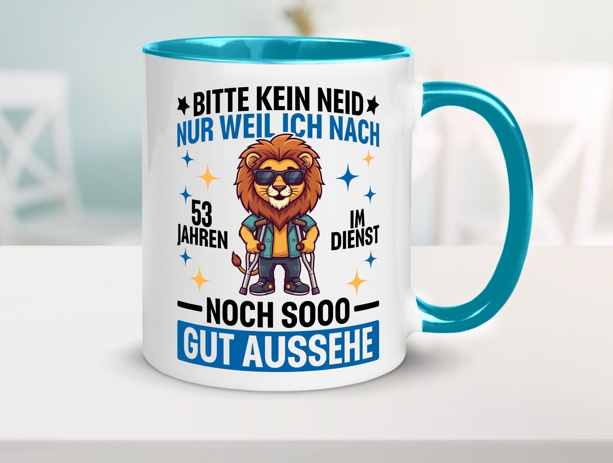 53 Jahre im Dienst | Arbeitsjubiläum Arbeit Geschenkidee Kollegen Büro Humor