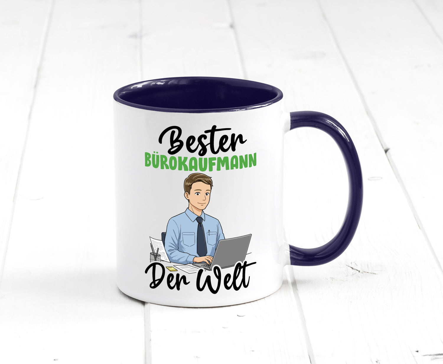 Bester Bürokaufmann | Kaufmann v2 lustig Arbeit Kollegen Büro Geschenk Tasse