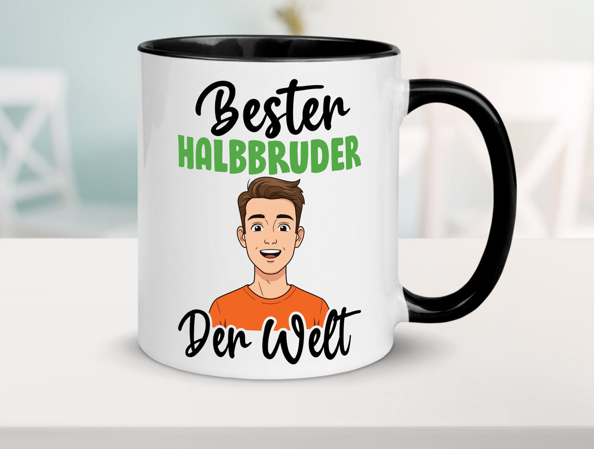 Bester Halb Bruder | Stiefvater Humor Familie Geschenkidee Tasse