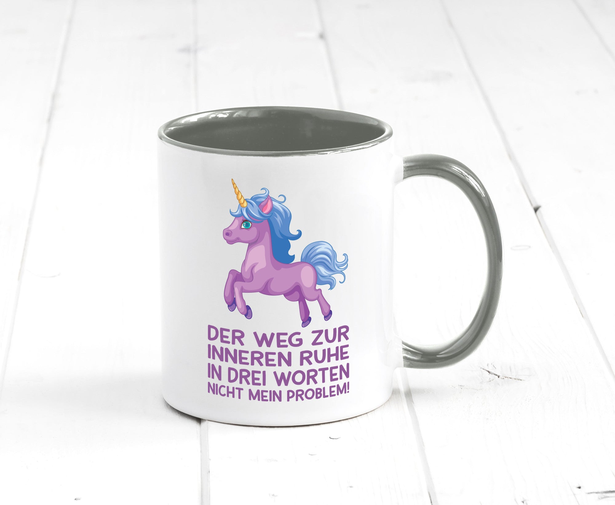 Innere Ruhe, drei Worte, nicht mein Problem | Einhorn Geschenk Humor