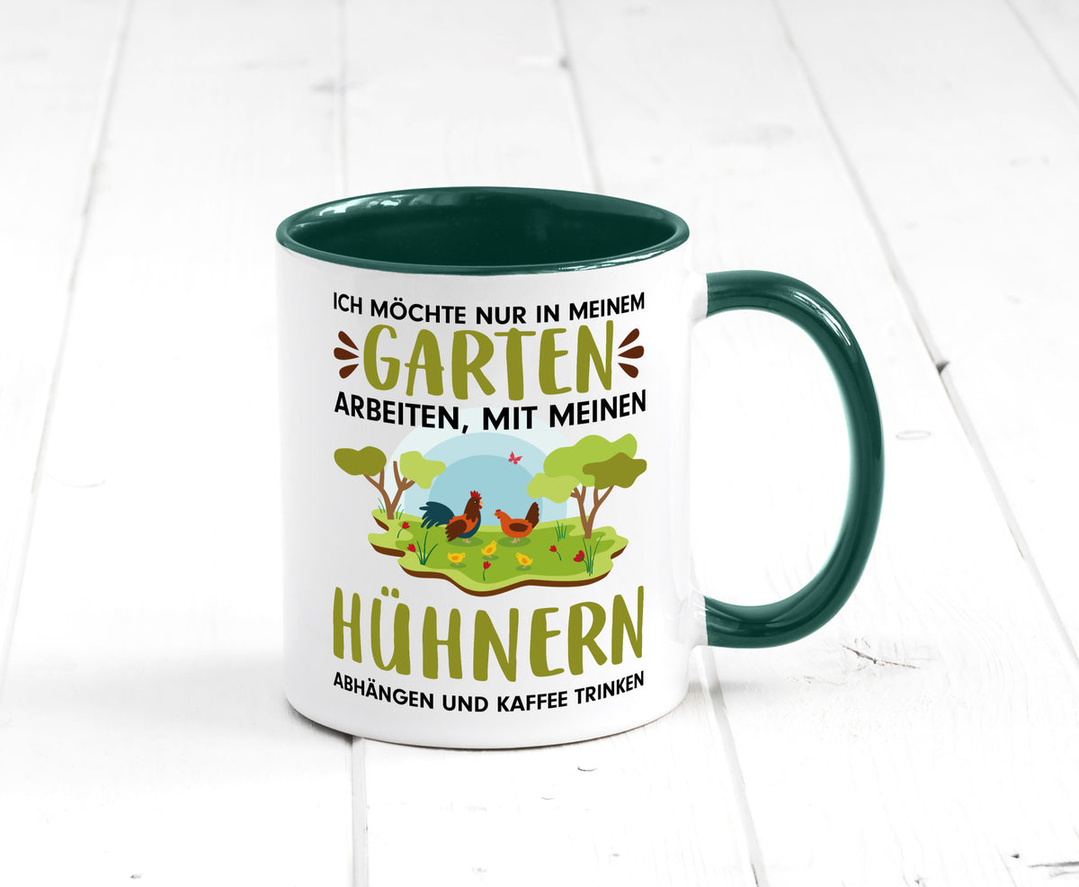 Garten Hühner | Gartenarbeit Tasse Bauernhof Spruch lustiger Geschenk Arbeit