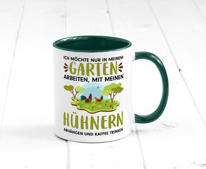 Garten Hühner | Gartenarbeit Tasse Bauernhof Spruch lustiger Geschenk Arbeit