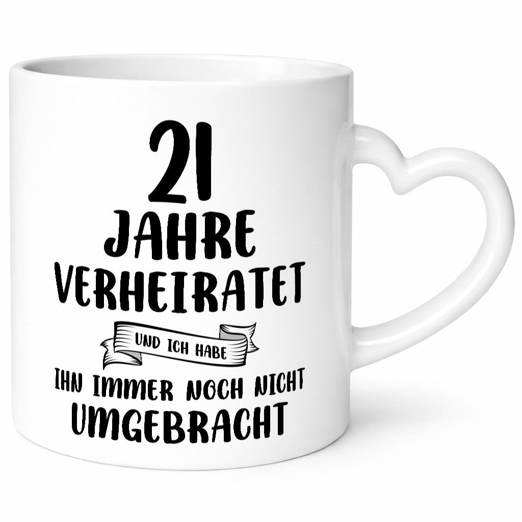 21 Jahre Verheiratet, immer noch am Leben! Humor Geschenkidee Tasse