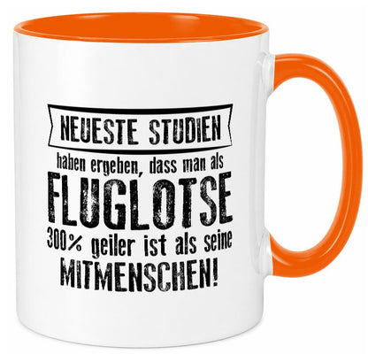 Neuste Studien: Fluglotse | Flugverkehr Flughafen Humor Geschenkidee Tasse