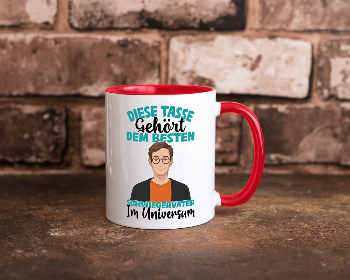 Im Universum: Schwiegervater |Schwiegersohn | Beziehung Geschenkidee Familie Tasse
