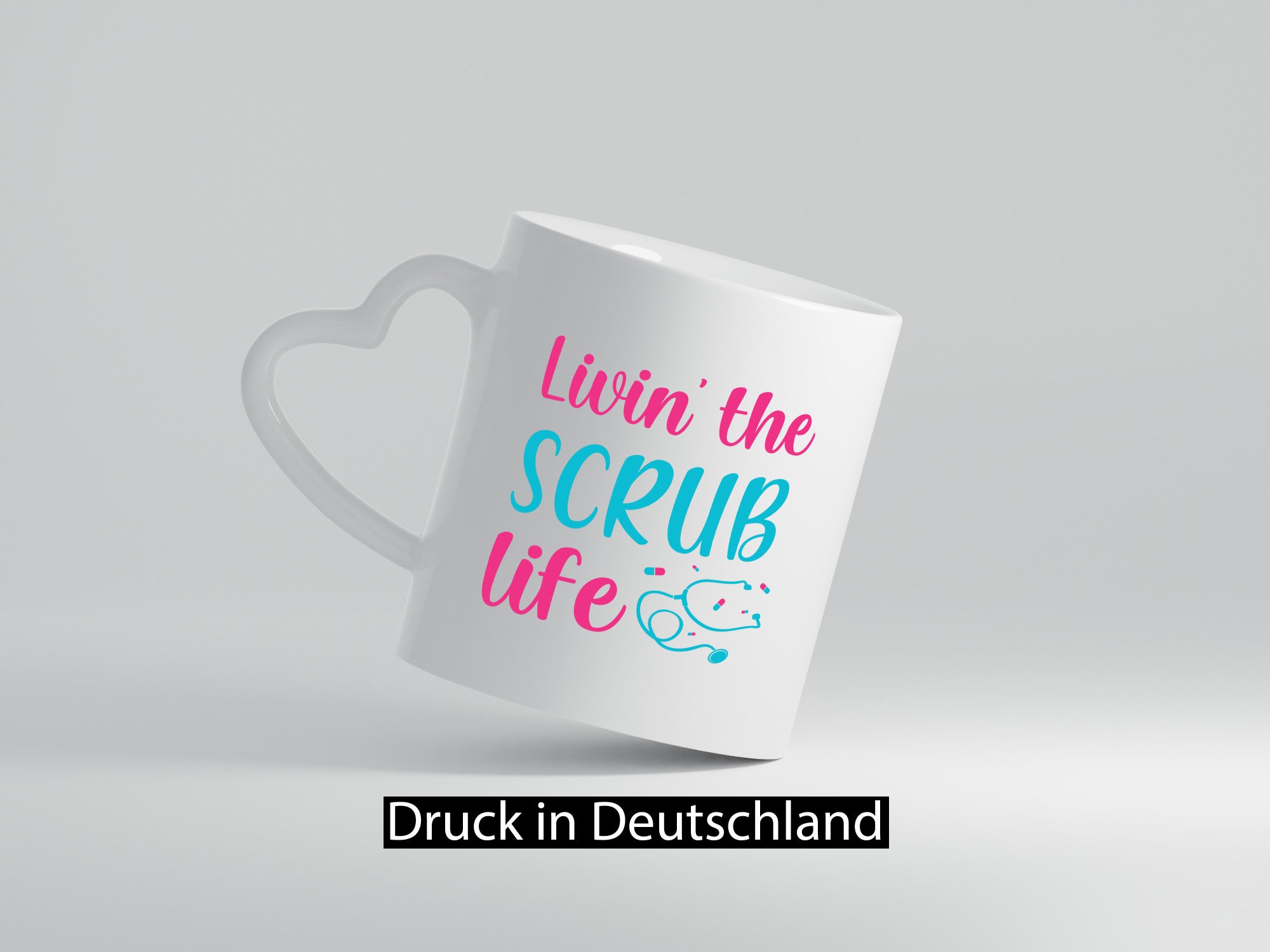 Living the Scrub life | Stethoskop Pillen Geschenkidee Humor Tasse