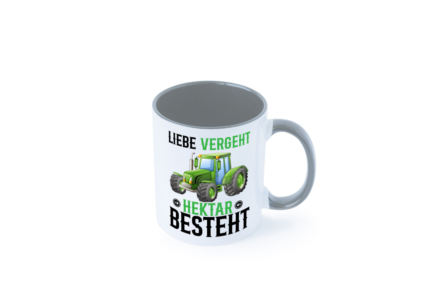 Liebe vergeht Hektar besteht | Traktor Bauer landwirt Humor Geschenkidee Tasse
