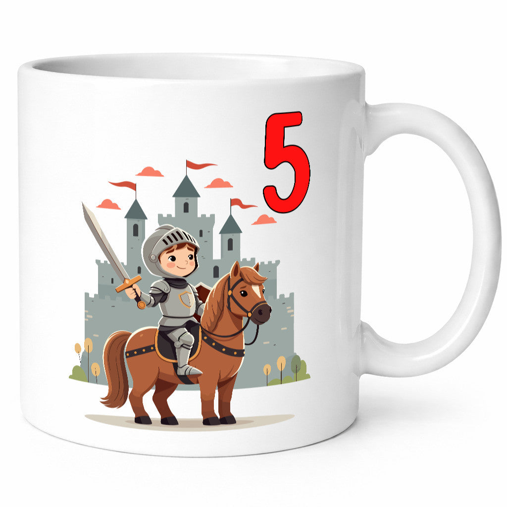 5. Geburtstag | 5 Jahre Ritter Junge Schloss lustiger Spruch Geschenk