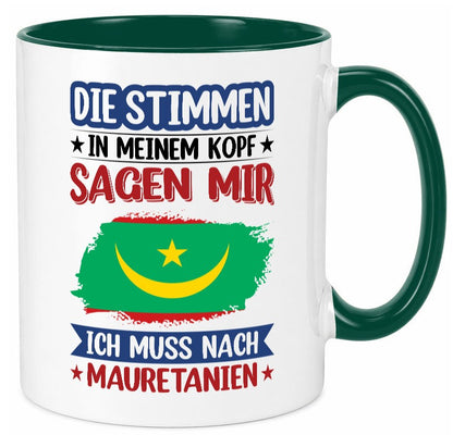 Mauretanien | Urlaub Stimmen in meinem Kopf Traumland lustiger Spruch Geschenk Tasse