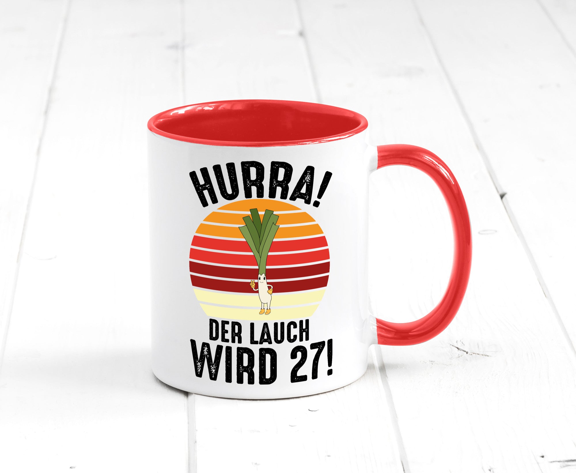 Hurra der lauch wird 27 | 27. Geburtstag Ehrentag Humor Geschenkidee Tasse