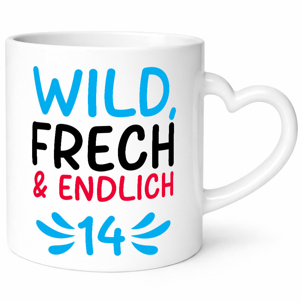 14. Geburtstag | 14 Jahre Wild &amp; Frech Geschenk Geschenkidee lustiger Spruch