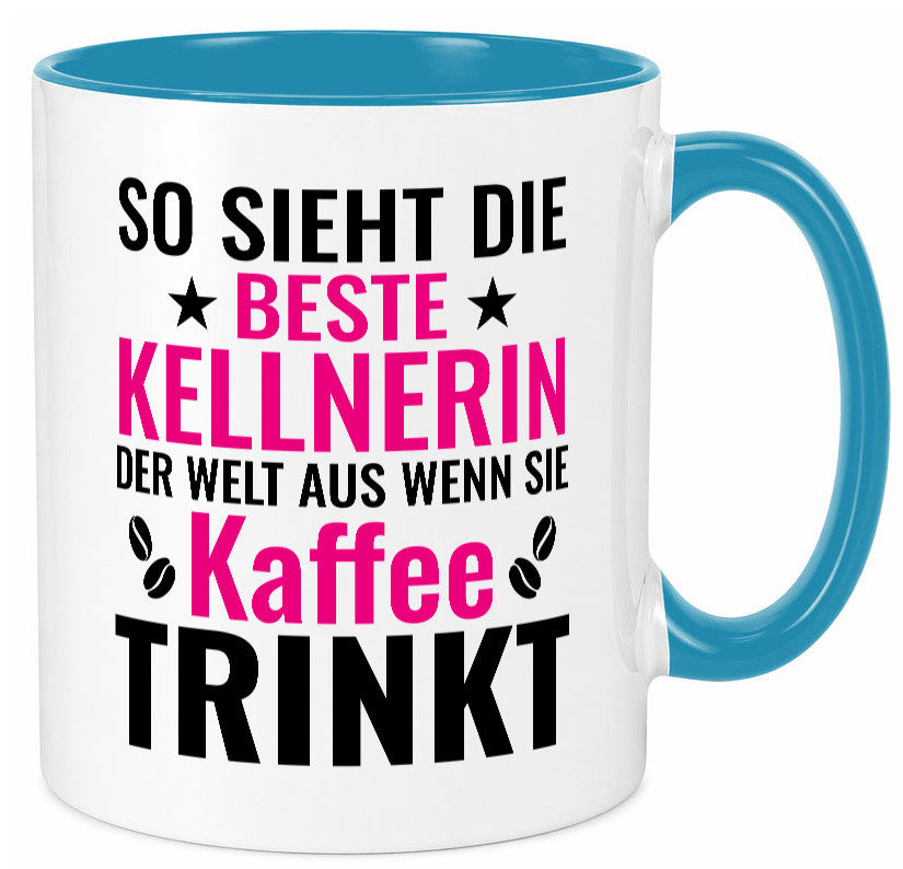 Kaffee trinkt: Kellnerin | Beruf kellnern Bedienung Humor Arbeit Kollegen Büro