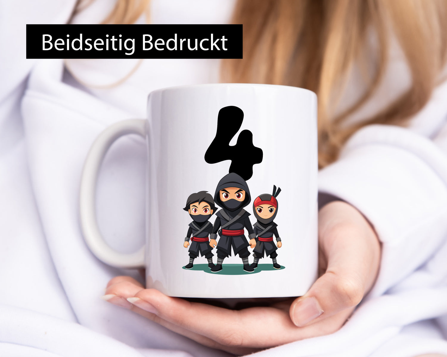 4. Geburtstag | 4 Jahre Ninja lustig Geschenkidee Geschenk Tasse