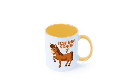 7. Geburtstag | Ich bin schon 7 Pferde Pony Humor Geschenkidee Tasse