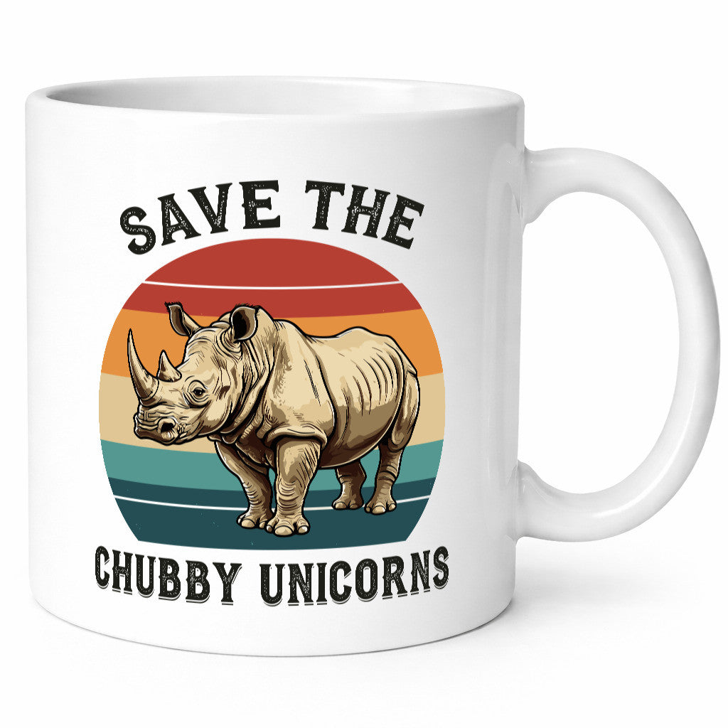 Save the Chubby Unicorns | Vintage Nashorn lustiger Spruch Geschenk Humor