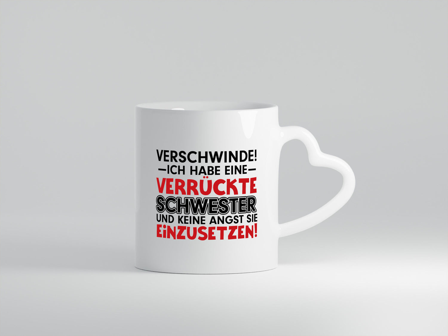 Verrückte Schwester | Spruchtasse Geschwisterliebe lustiger Spruch Geschenk