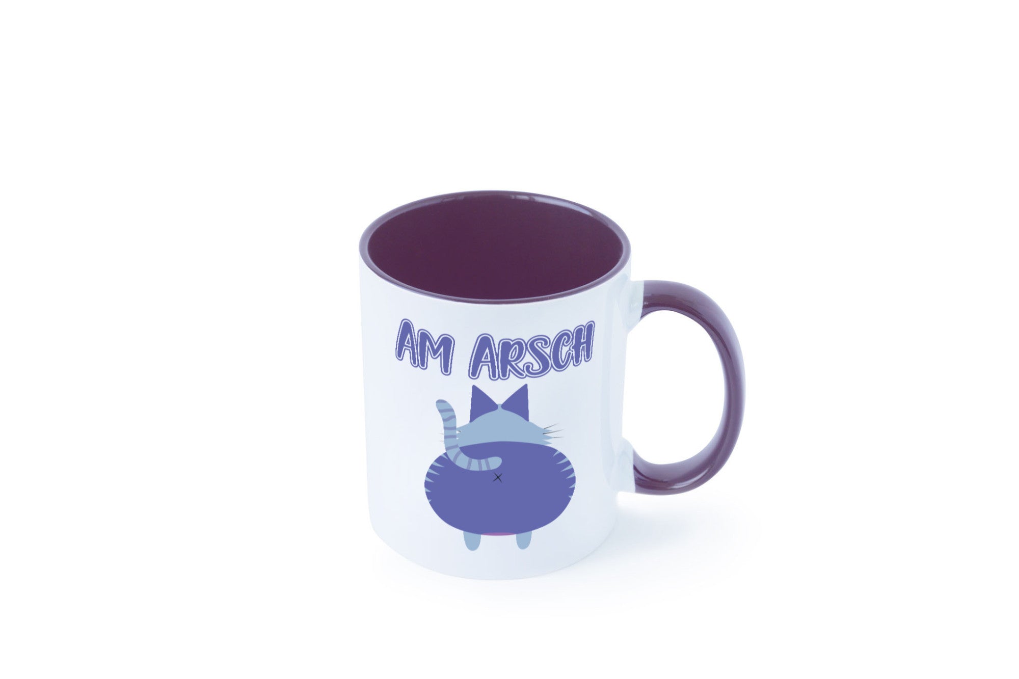 Am Arsch | Katzenmotiv Tasse Kollege Katzenbesitzer Geschenkidee Arbeit