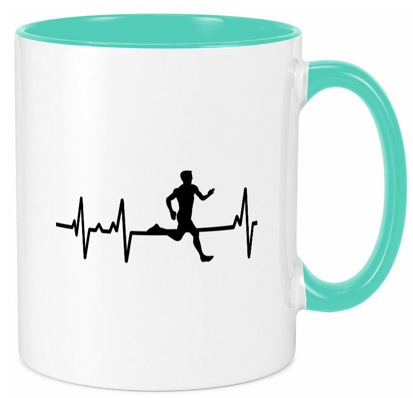 Jogger Herzschlag | Motiv Läufer Marathon Joggen Humor Geschenkidee Tasse