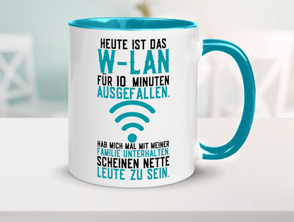 10 Minuten W-Lan Ausfall | Nerd Computer PC Gamer lustig Humor Geschenkidee Tasse