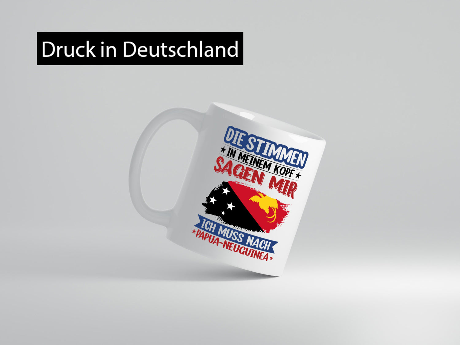 Papua-Neuguinea | Urlaub Stimmen in meinem Kopf v2 Humor Geschenkidee Tasse