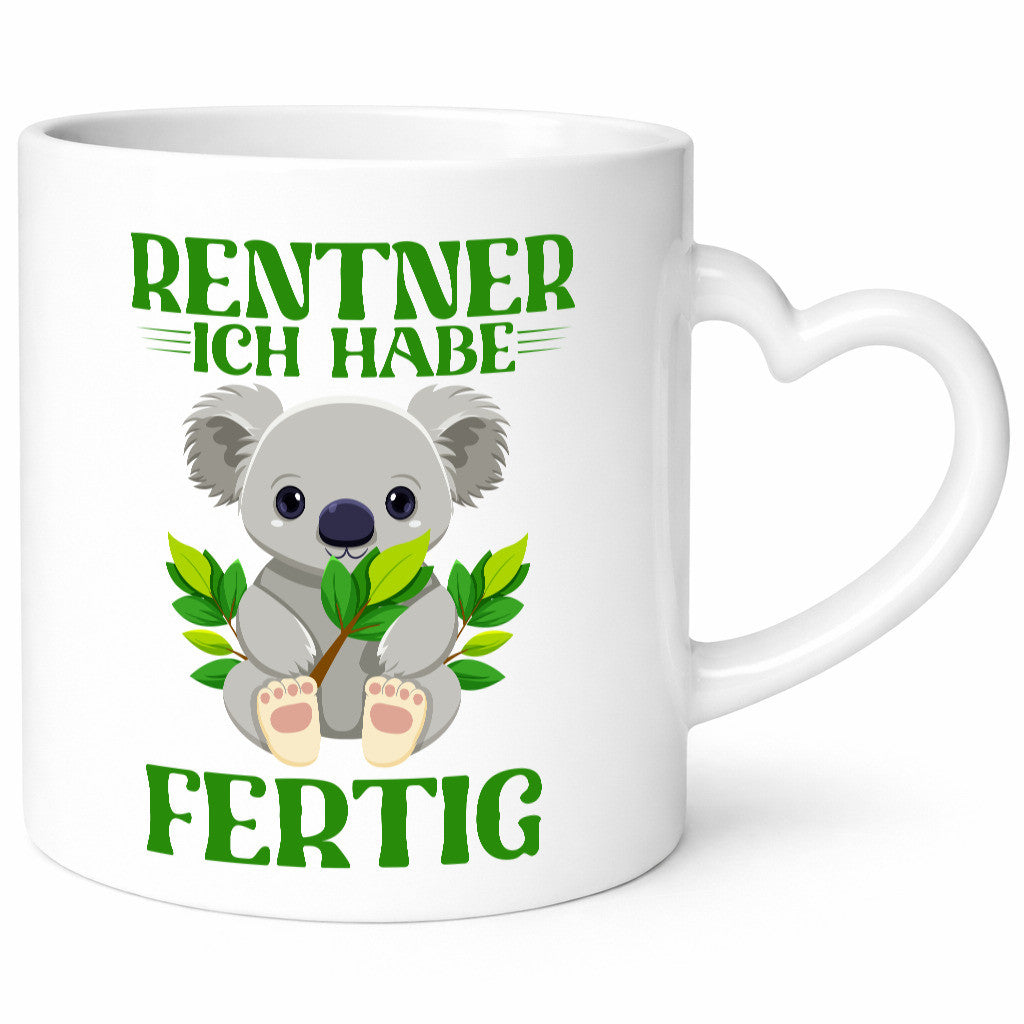 Rentner ich habe Fertig | Panda Ruhestand Geschenkidee Jubiläum Humor Tasse
