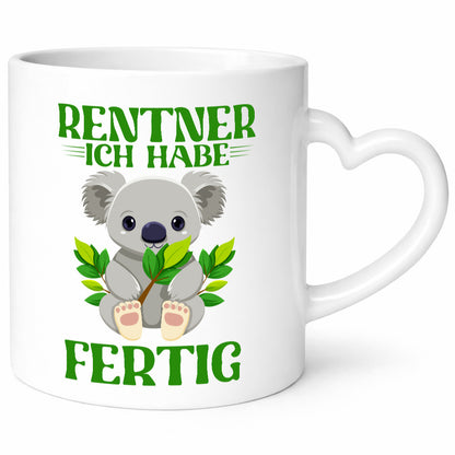 Rentner ich habe Fertig | Panda Ruhestand Geschenkidee Jubiläum Humor Tasse