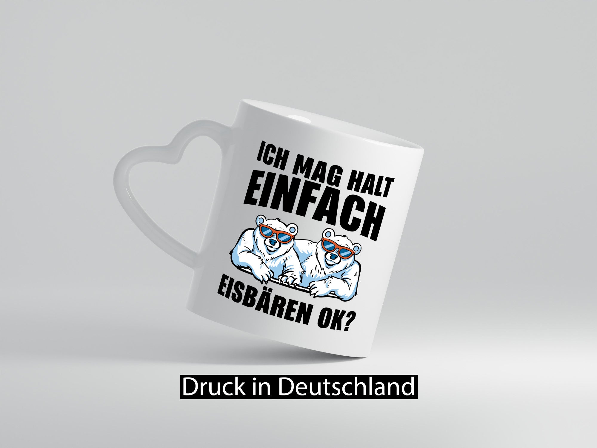 Ich mag Eisbären Geschenk Humor Geschenkidee lustiger Spruch Tasse