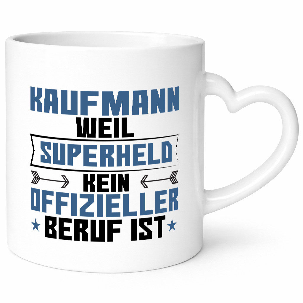 Superheld Kaufmann Kaufmänner lustiger Spruch Geschenk Humor Geschenkidee Tasse