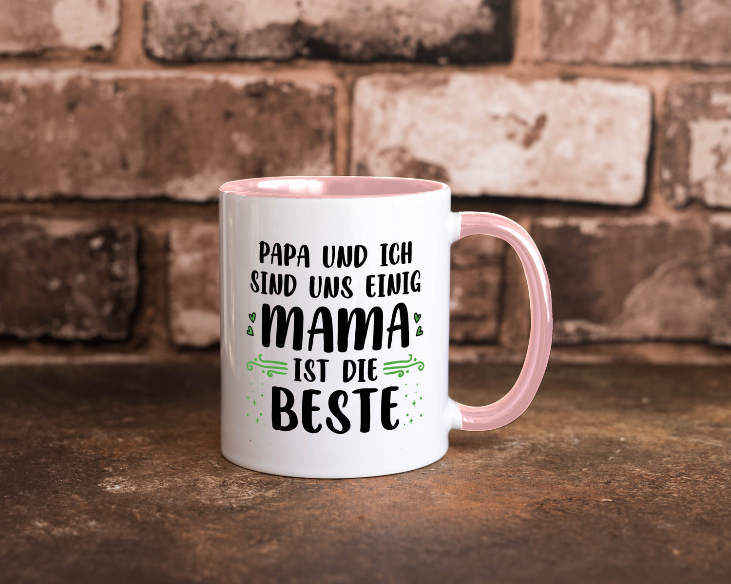 Papa und ich sind uns einige Mama ist die beste | Muttertag Geschenk Familie