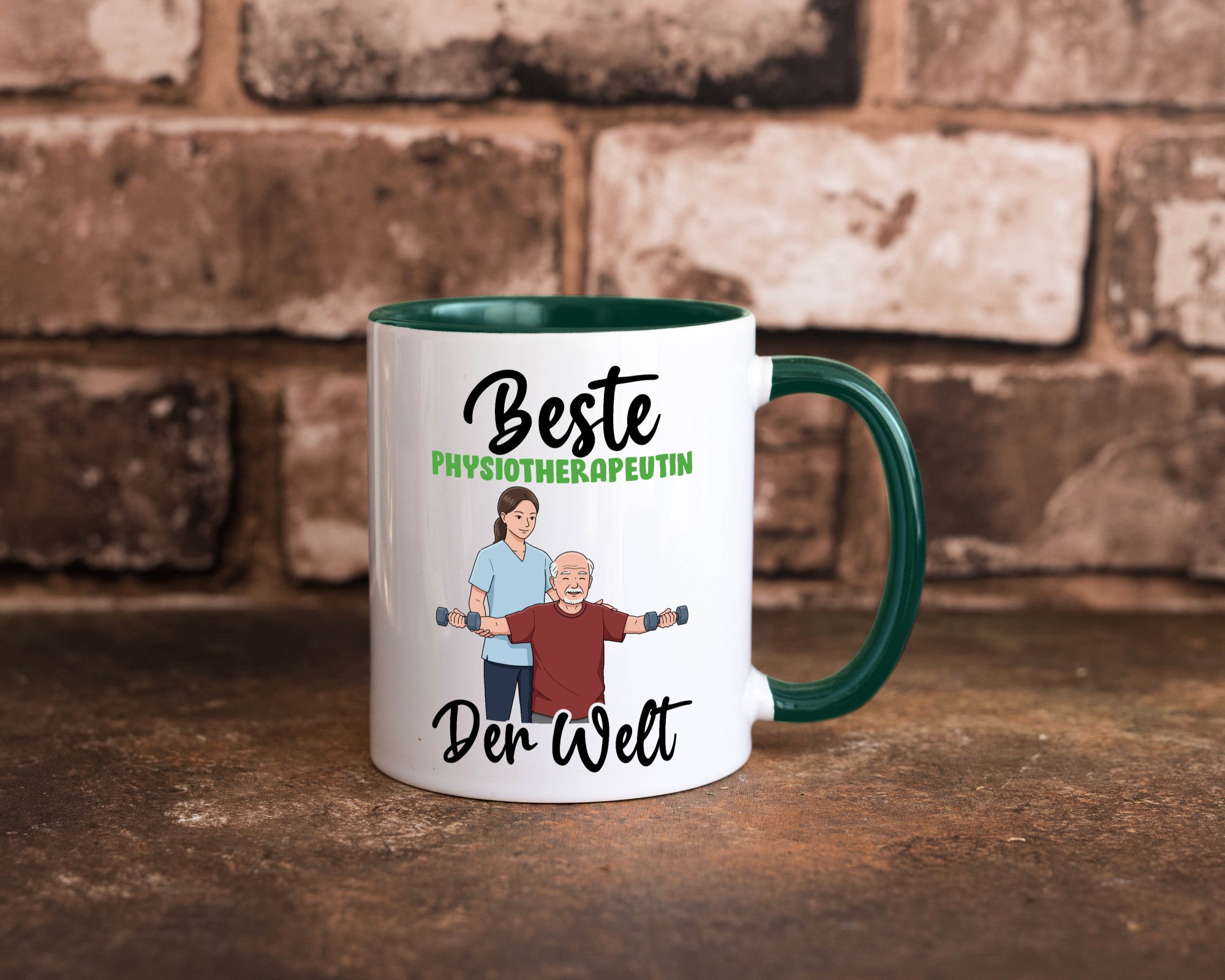 Beste Physiotherapeutin v3 lustig Humor Geschenkidee Geschenk Tasse
