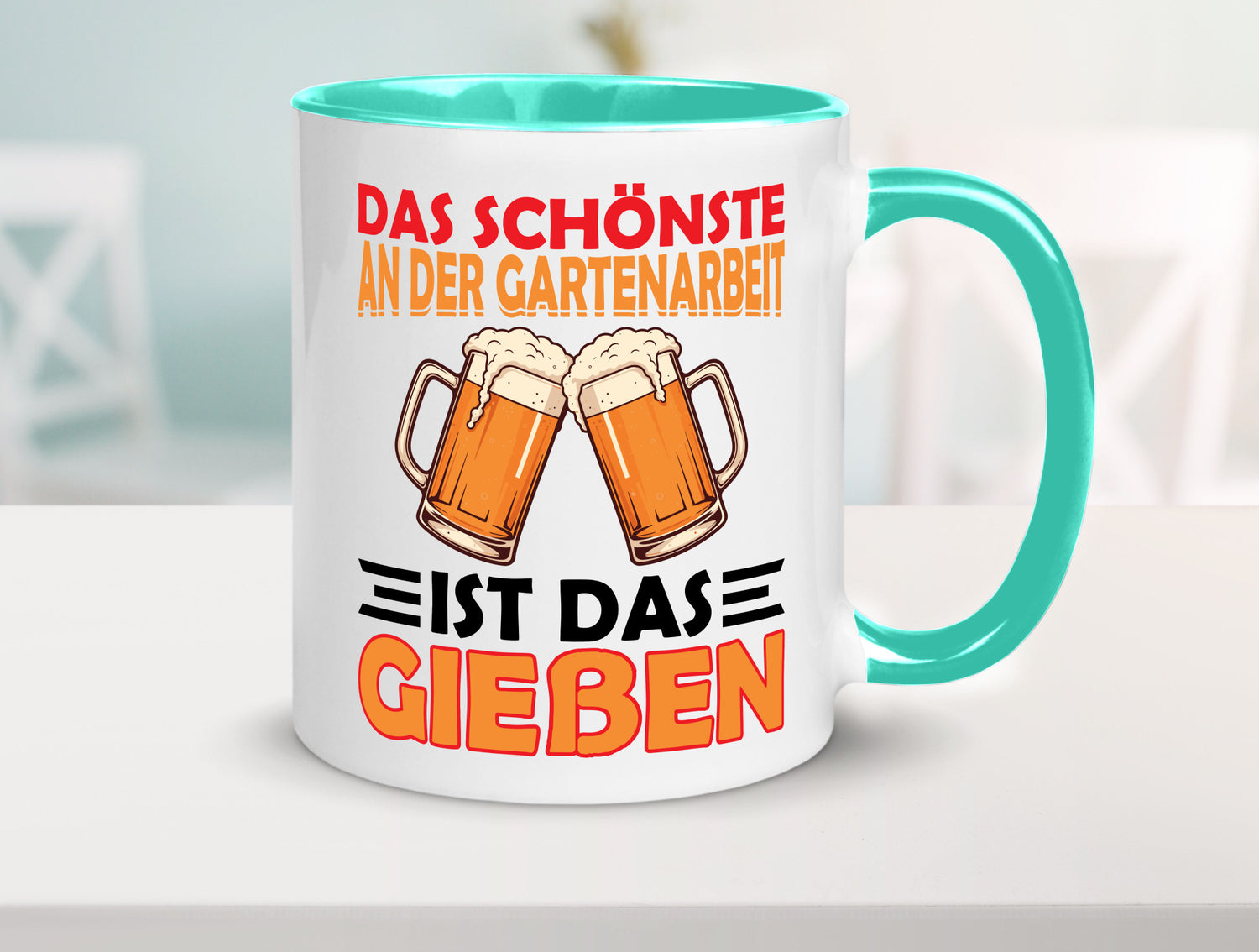 Das schönste an gartenarbeit ist Gießen | Biertrinker Geschenkidee Arbeit
