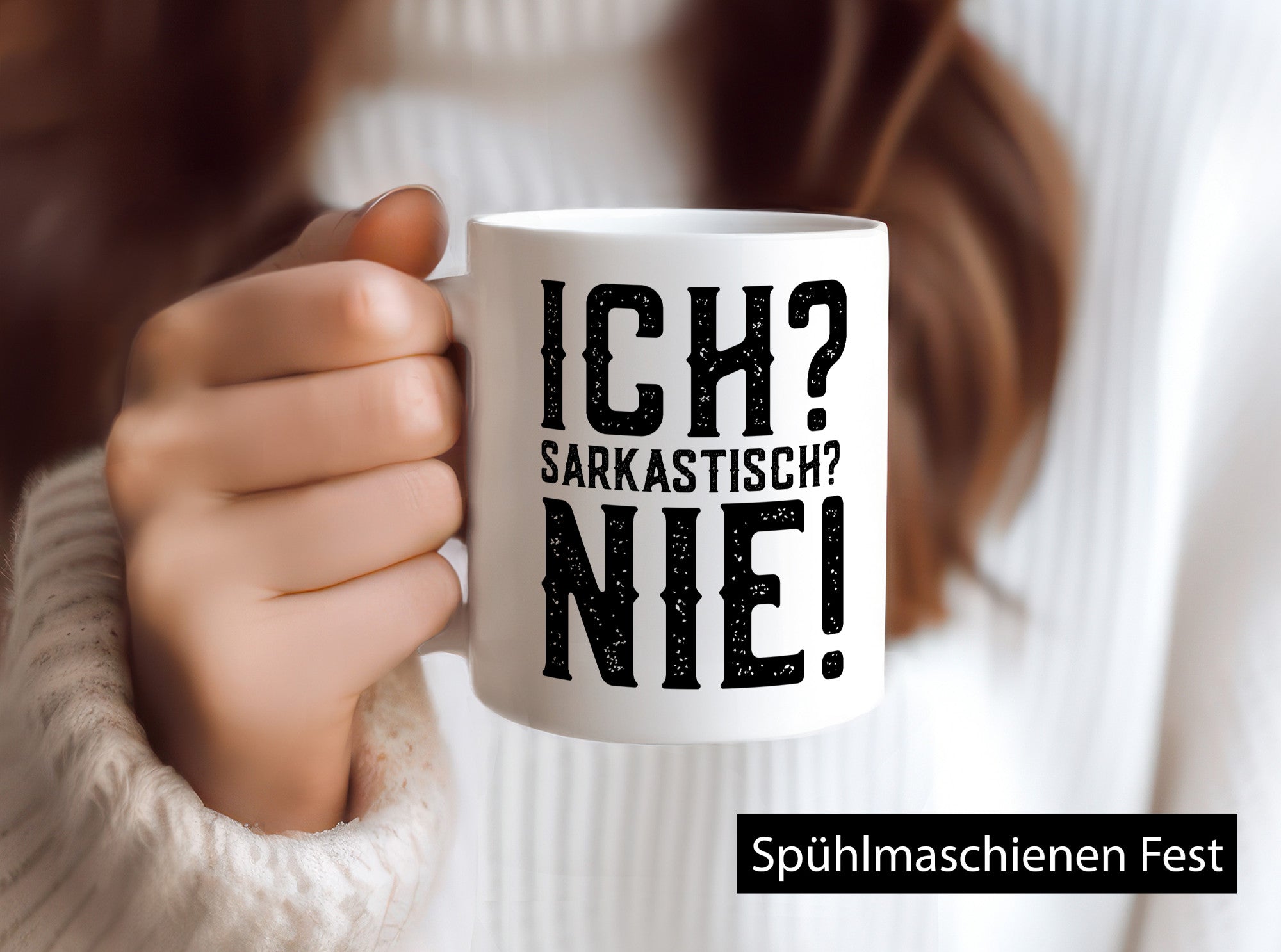 Ich? sarkastisch? Nie! | Lustig Humor Geschenkidee Tasse