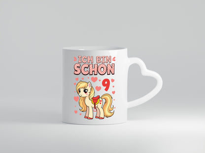 9. Geburtstag | 9 Jahre Mädchen Reiten Pony Geschenk Geschenkidee lustiger