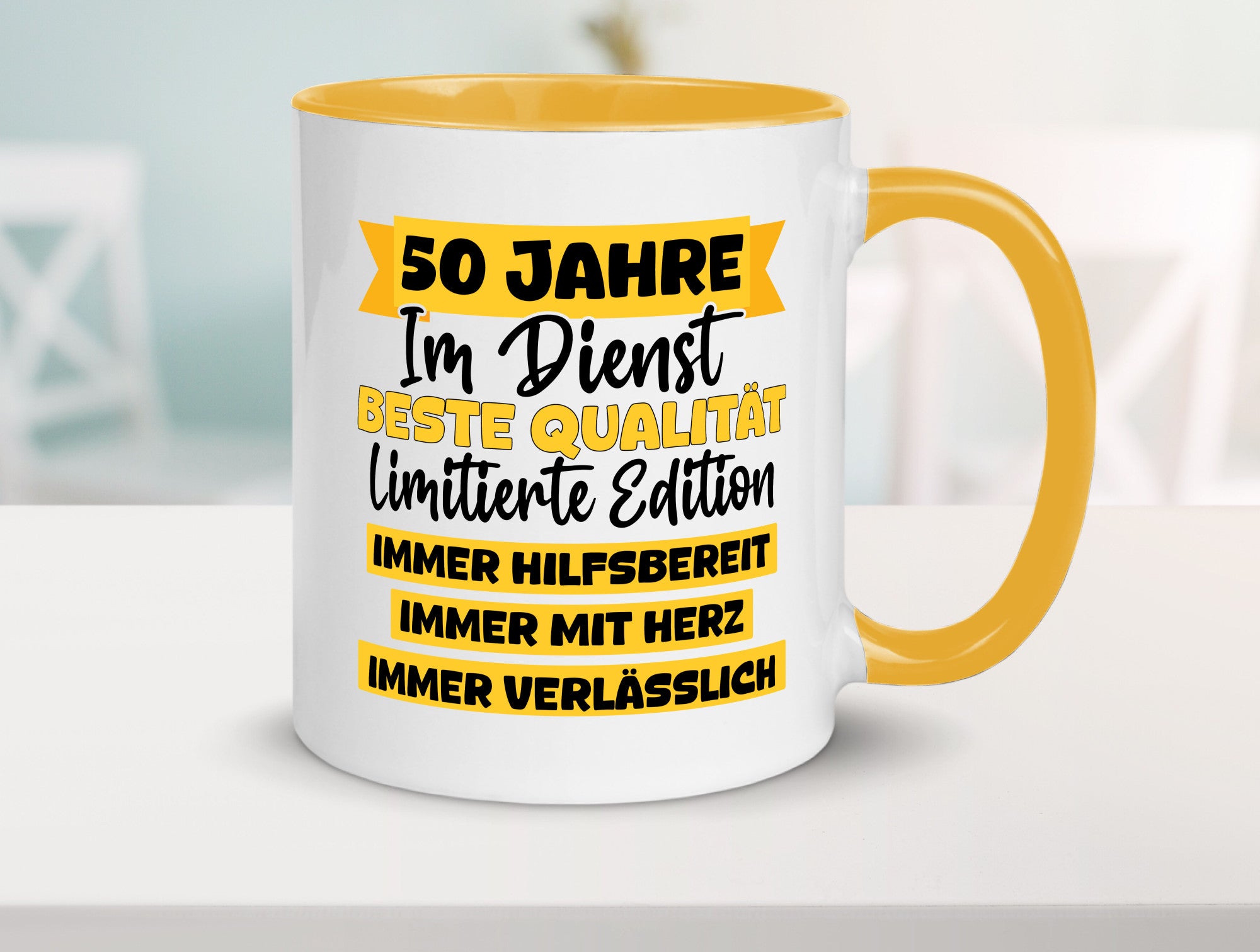 50 Jahre im Dienst | Jubiläum Arbeit v8 lustiger Spruch Geschenk Kollegen Büro