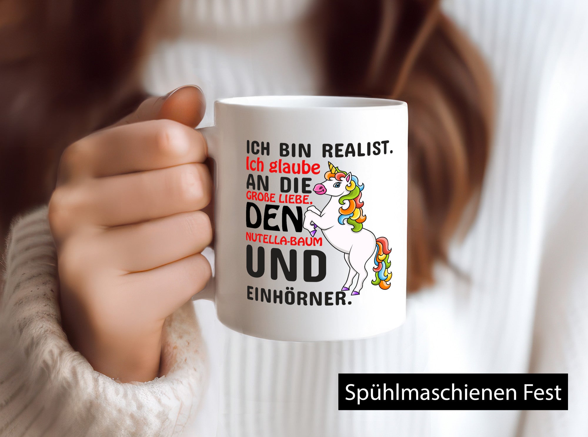 Ich bin Realist | Spruchtasse Einhorn Mädchen lustiger Spruch Geschenk Humor