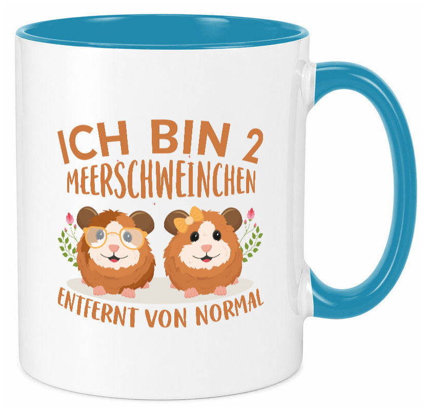 Zwei Meerschweinchen | Tierfreund Tasse Tier Liebe lustig Tierliebhaber Humor