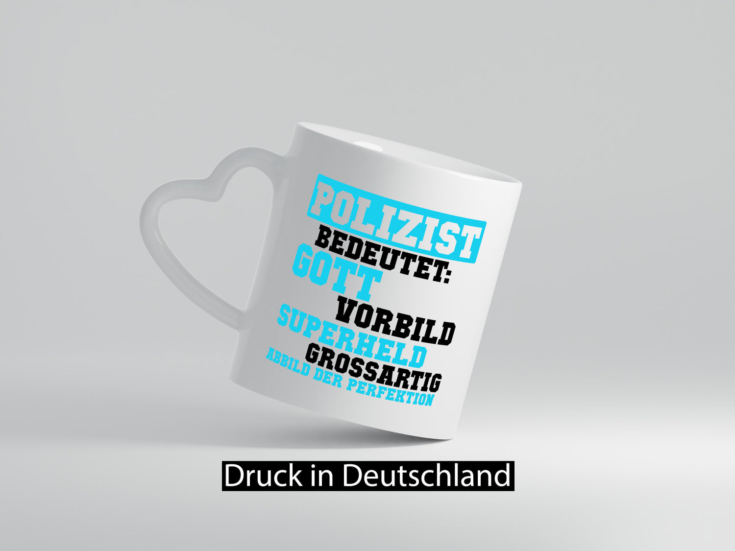 Polizist | Gott Superheld Vorbild Perfektion Polizei Humor Geschenkidee Tasse