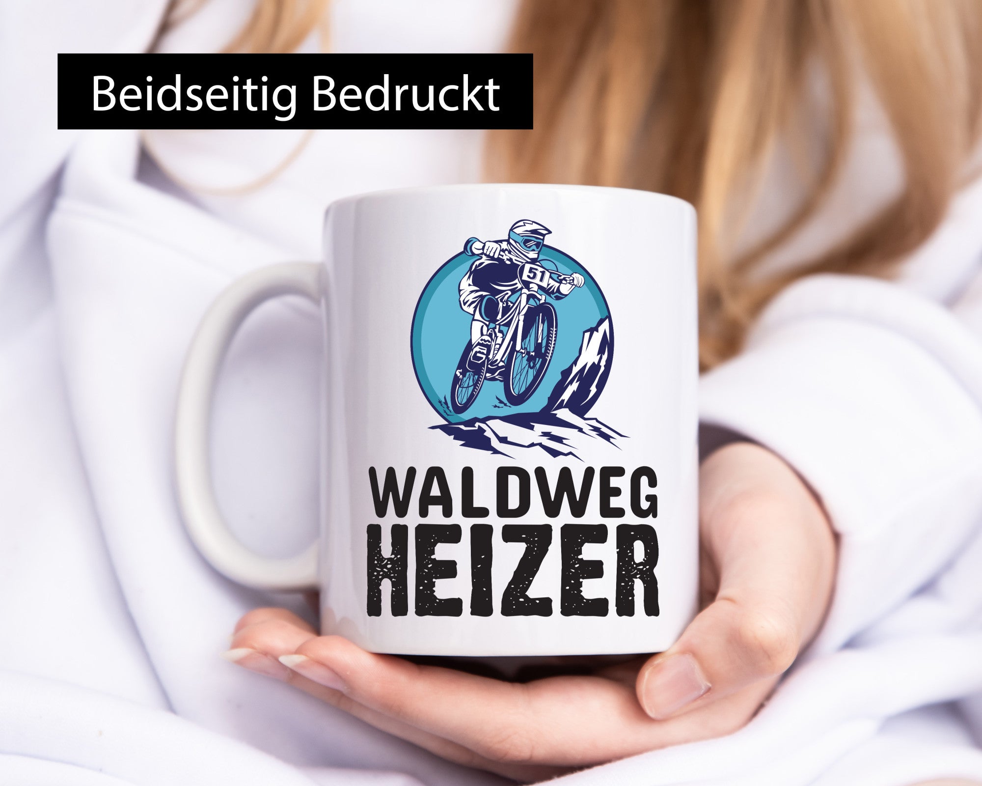 Waldweg Heizer | Mountainbike Tasse Mountainbiker Geschenk Humor Geschenkidee