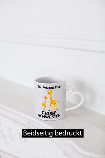 Ich werde eine große Schwester | Geschwister Giraffe Humor Geschenkidee Tasse