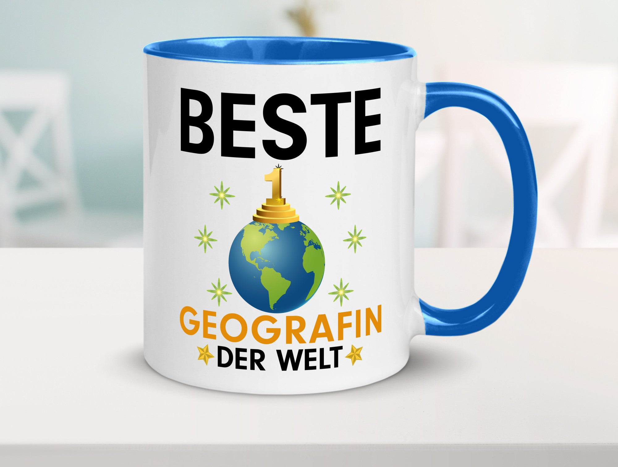 Welt Beste Geografin | Geografie lustiger Spruch Geschenk Humor Geschenkidee