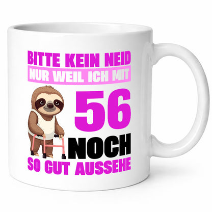 56. Geburtstag | Bitte kein neid Faultier 56 Jahre lustig Geschenkidee Geschenk