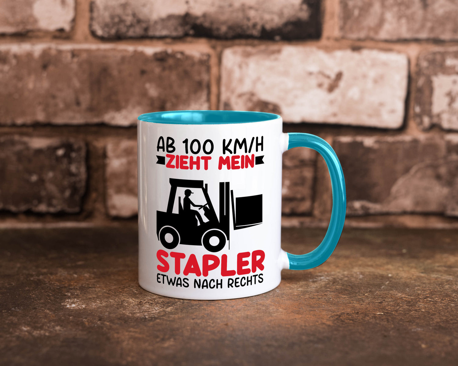 Stapler zieht nach Rechts | Staplerfahrer Arbeit Geschenkidee Kollegen Büro